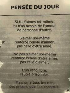 apprendre à s'aimer